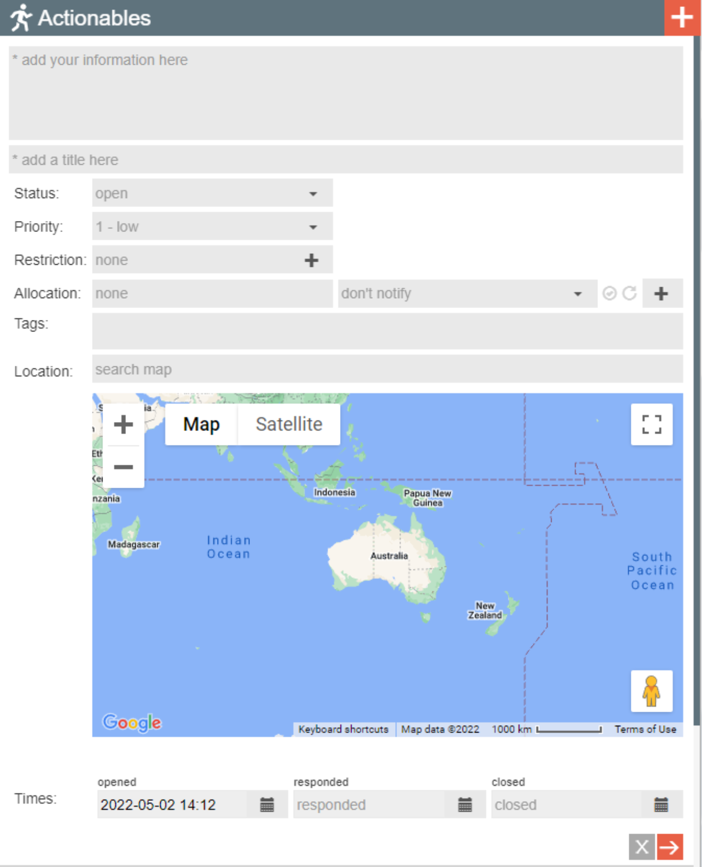 Actionables Screenshot